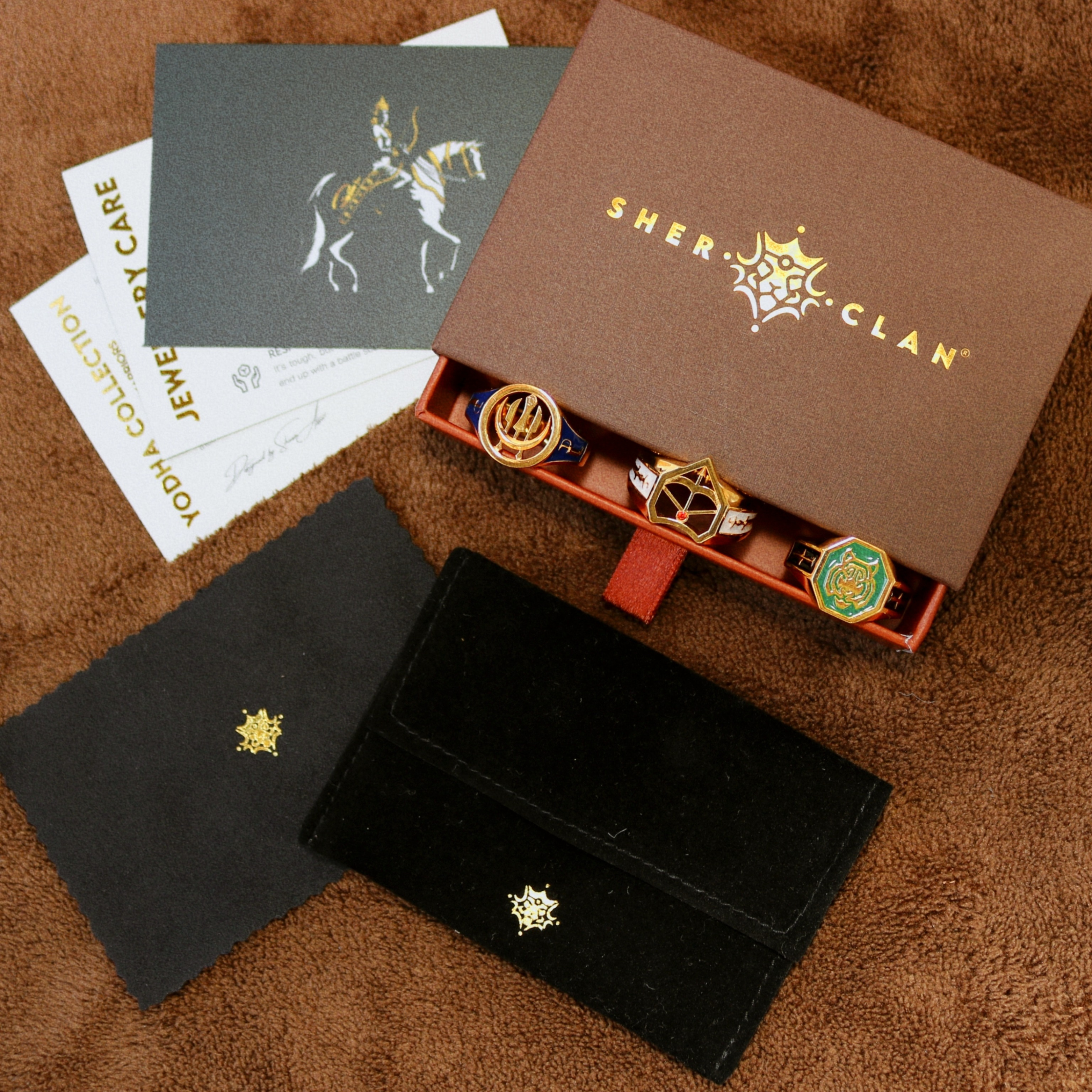 gift ready gold rings packaging