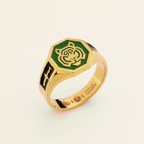 Men’s gold vermeil tiger signet ring