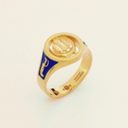 18k gold ring sword and dagger silver ring